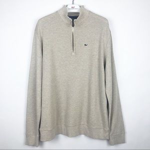 VINEYARD VINES Double Knit 1/4 Zip Pullover L